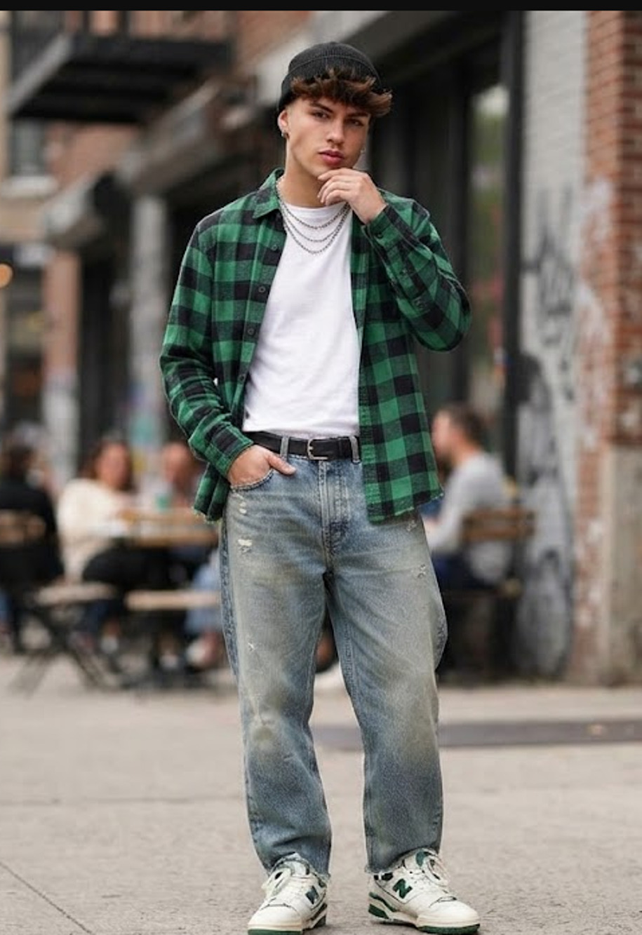 rag & bone Men's Fit 3 Buffalo Plaid Shirt Green Black Long Sleeve M XL NEW